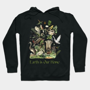 Wildlife Bird Illustration & Nature Conservation Tekst Hoodie